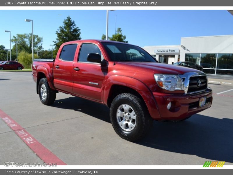 Impulse Red Pearl / Graphite Gray 2007 Toyota Tacoma V6 PreRunner TRD Double Cab