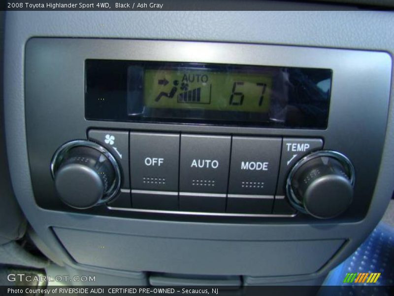 Black / Ash Gray 2008 Toyota Highlander Sport 4WD