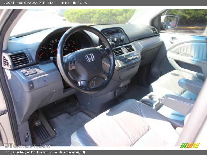 Silver Pearl Metallic / Gray 2007 Honda Odyssey EX-L