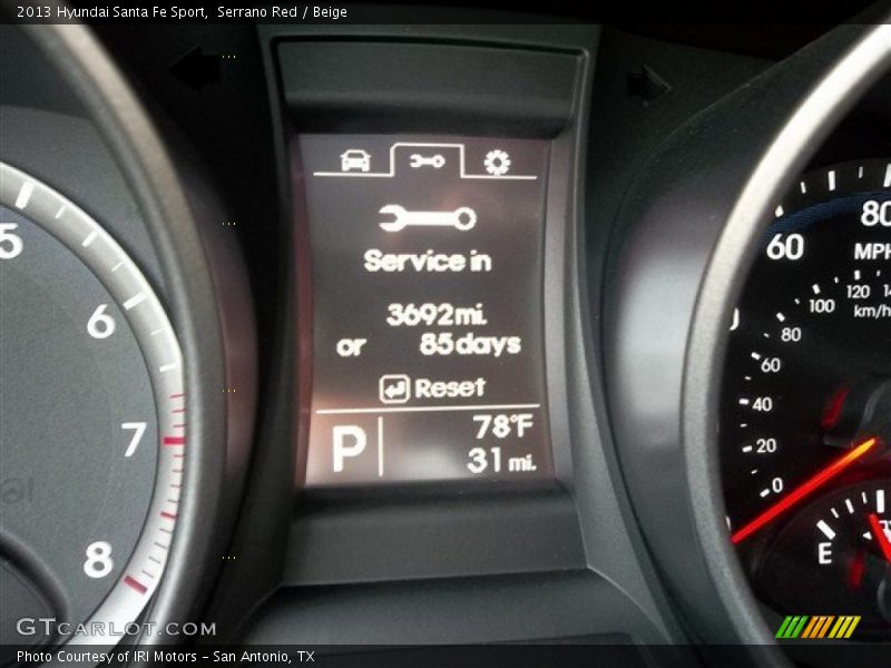 Serrano Red / Beige 2013 Hyundai Santa Fe Sport