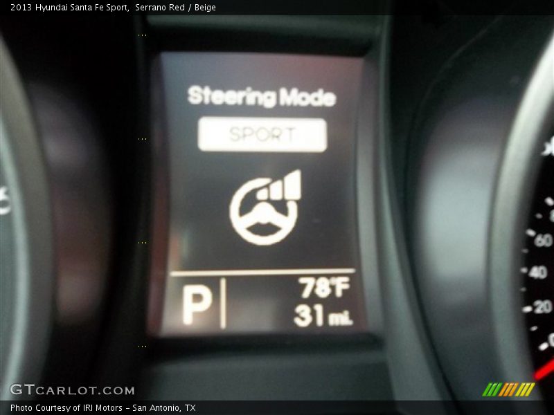 Serrano Red / Beige 2013 Hyundai Santa Fe Sport