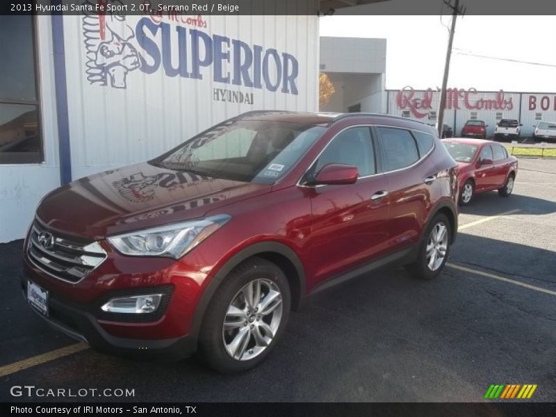Serrano Red / Beige 2013 Hyundai Santa Fe Sport 2.0T