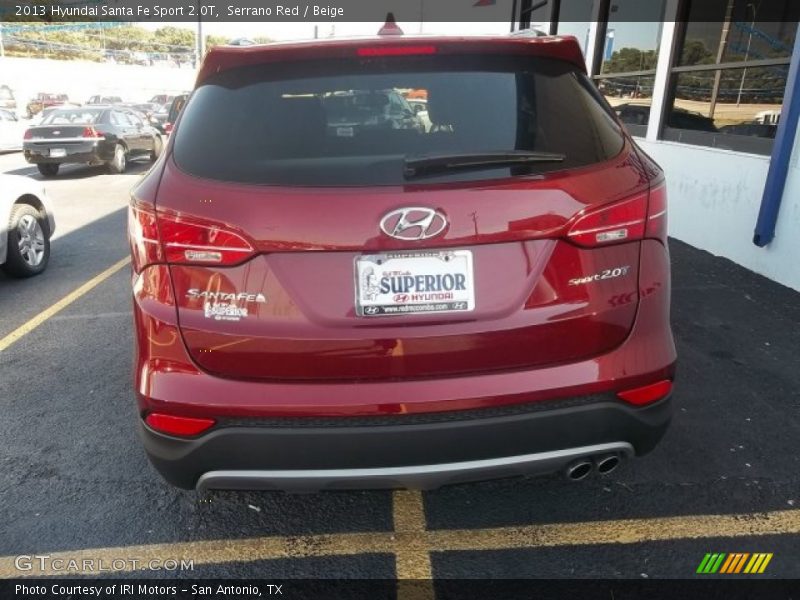 Serrano Red / Beige 2013 Hyundai Santa Fe Sport 2.0T