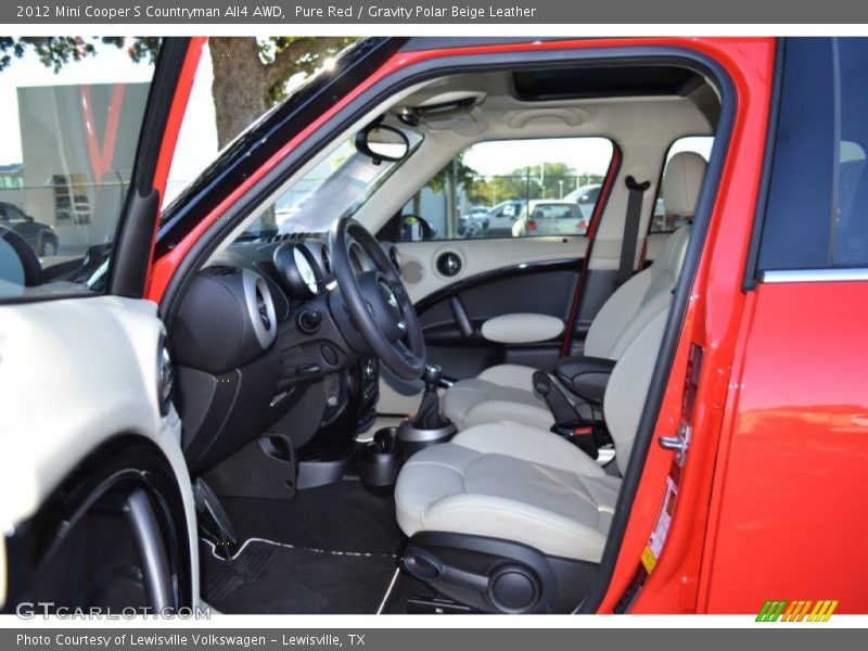 Pure Red / Gravity Polar Beige Leather 2012 Mini Cooper S Countryman All4 AWD