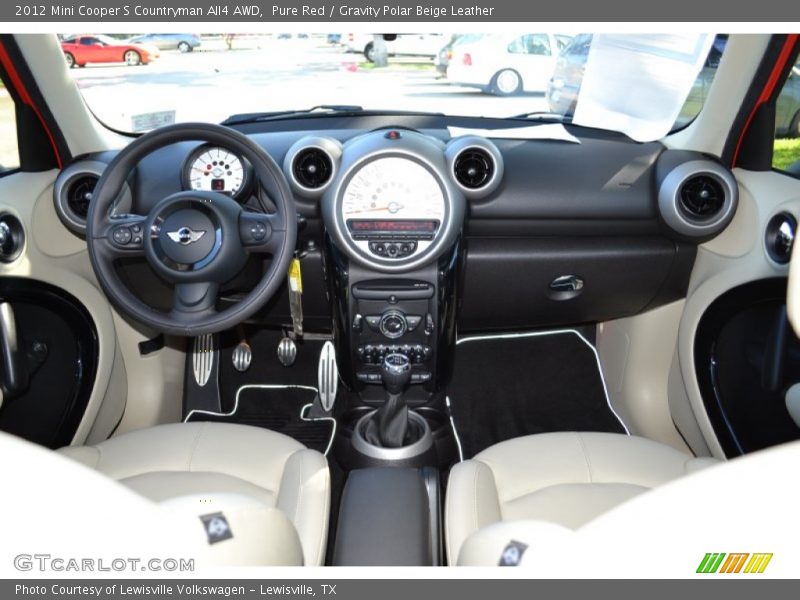 Pure Red / Gravity Polar Beige Leather 2012 Mini Cooper S Countryman All4 AWD