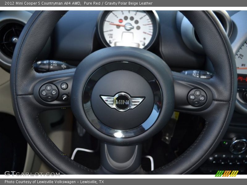 Pure Red / Gravity Polar Beige Leather 2012 Mini Cooper S Countryman All4 AWD