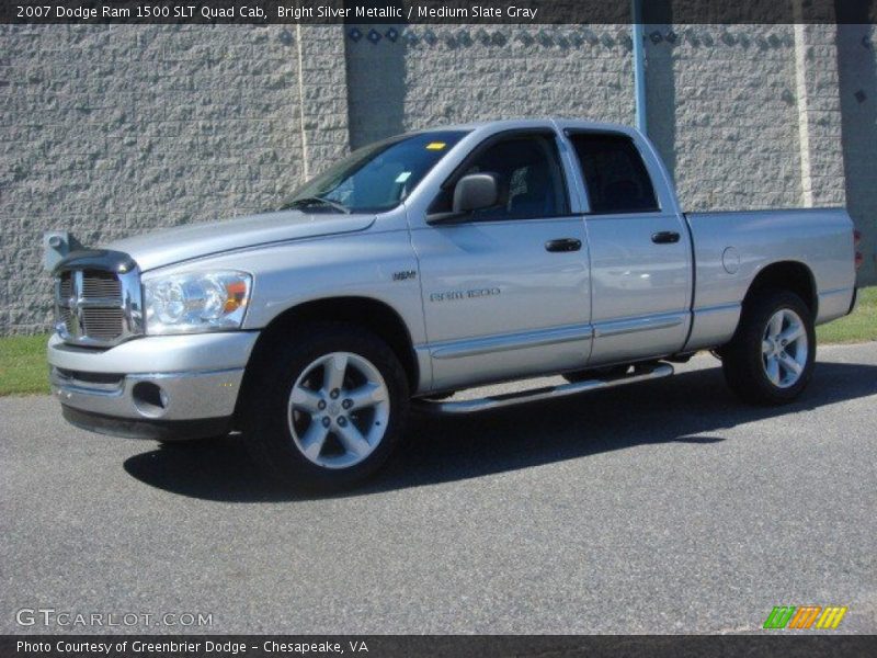 Bright Silver Metallic / Medium Slate Gray 2007 Dodge Ram 1500 SLT Quad Cab