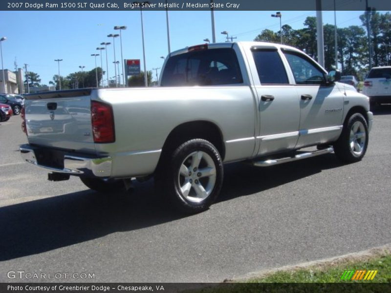 Bright Silver Metallic / Medium Slate Gray 2007 Dodge Ram 1500 SLT Quad Cab