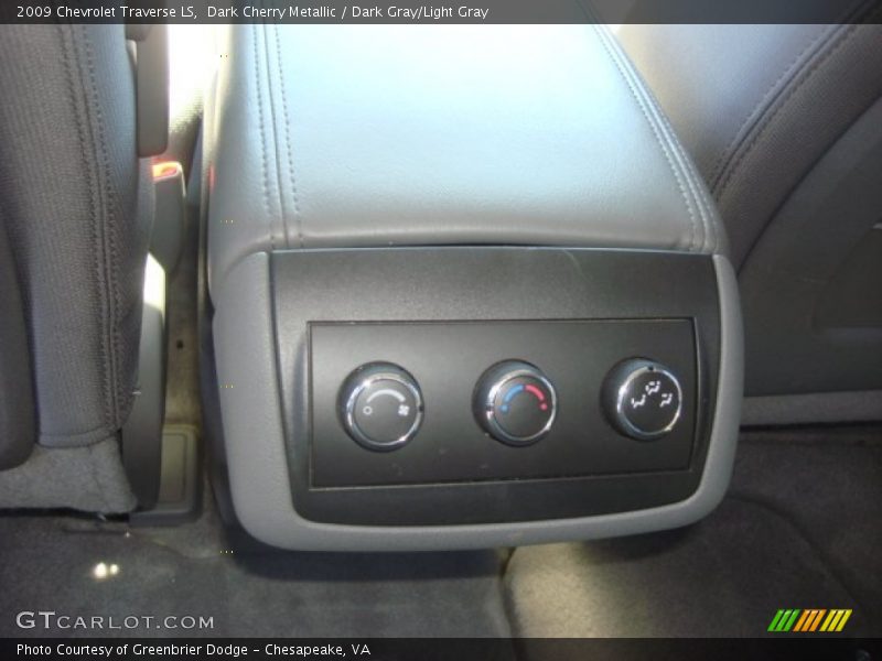 Dark Cherry Metallic / Dark Gray/Light Gray 2009 Chevrolet Traverse LS