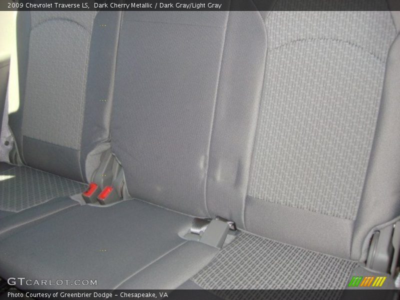 Dark Cherry Metallic / Dark Gray/Light Gray 2009 Chevrolet Traverse LS