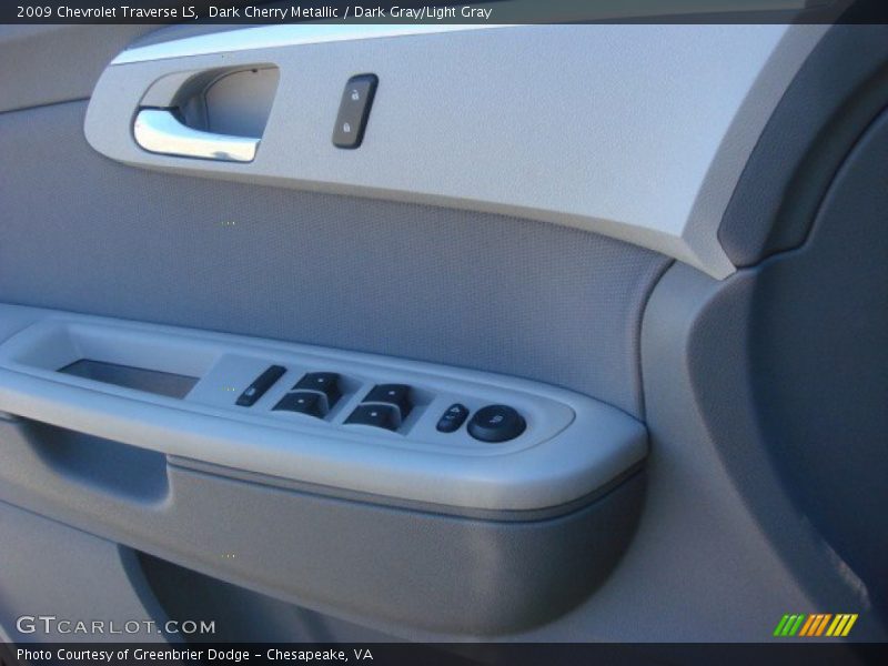Dark Cherry Metallic / Dark Gray/Light Gray 2009 Chevrolet Traverse LS