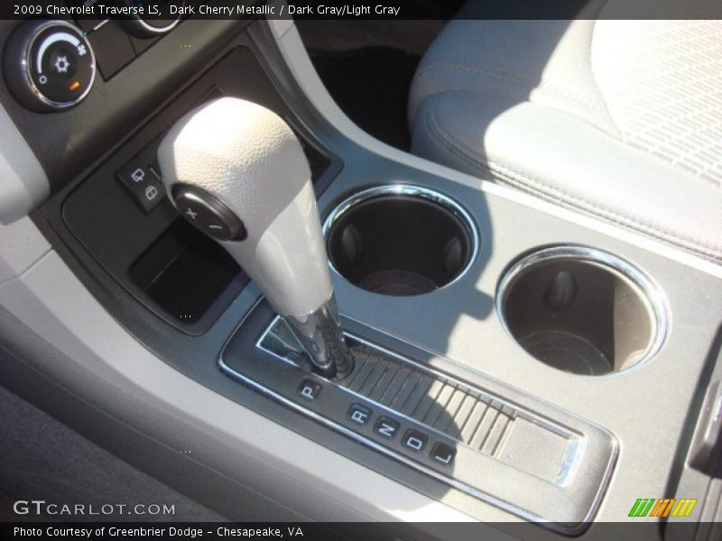 Dark Cherry Metallic / Dark Gray/Light Gray 2009 Chevrolet Traverse LS