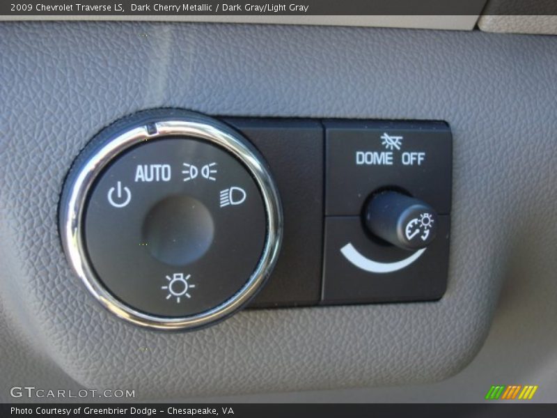 Dark Cherry Metallic / Dark Gray/Light Gray 2009 Chevrolet Traverse LS