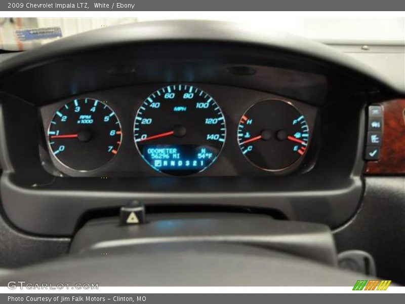 White / Ebony 2009 Chevrolet Impala LTZ