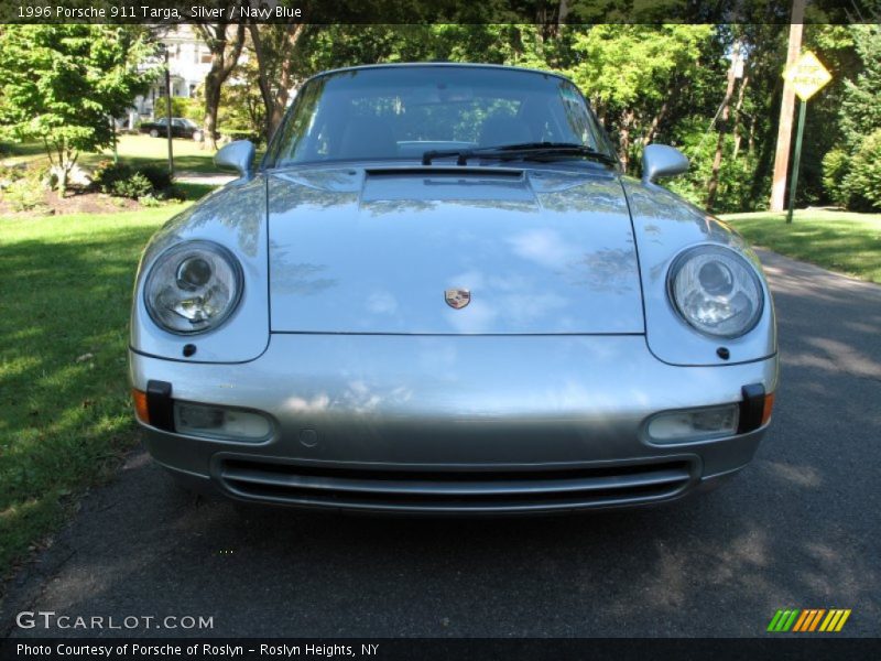 Silver / Navy Blue 1996 Porsche 911 Targa