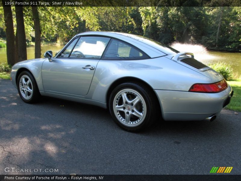 Silver / Navy Blue 1996 Porsche 911 Targa