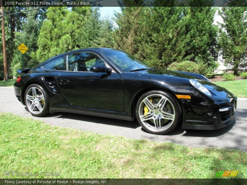 Black / Black 2008 Porsche 911 Turbo Coupe