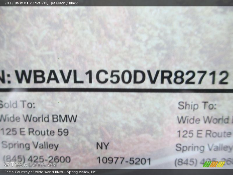 Jet Black / Black 2013 BMW X1 xDrive 28i