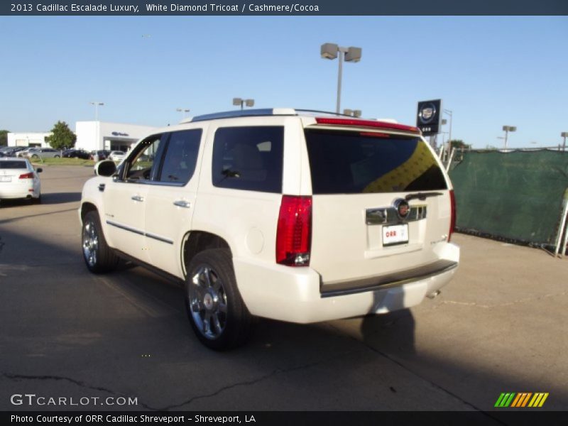 White Diamond Tricoat / Cashmere/Cocoa 2013 Cadillac Escalade Luxury