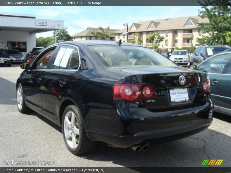 Black Uni / Pure Beige 2009 Volkswagen Jetta SEL Sedan