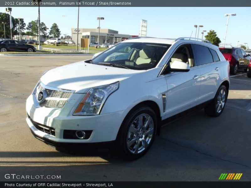Platinum Ice Tricoat / Shale/Brownstone 2012 Cadillac SRX Premium