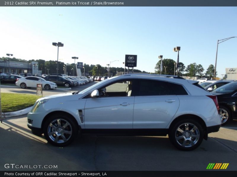 Platinum Ice Tricoat / Shale/Brownstone 2012 Cadillac SRX Premium
