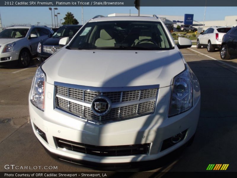 Platinum Ice Tricoat / Shale/Brownstone 2012 Cadillac SRX Premium