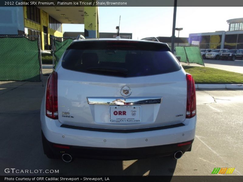 Platinum Ice Tricoat / Shale/Brownstone 2012 Cadillac SRX Premium