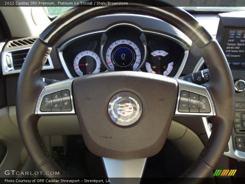 Platinum Ice Tricoat / Shale/Brownstone 2012 Cadillac SRX Premium