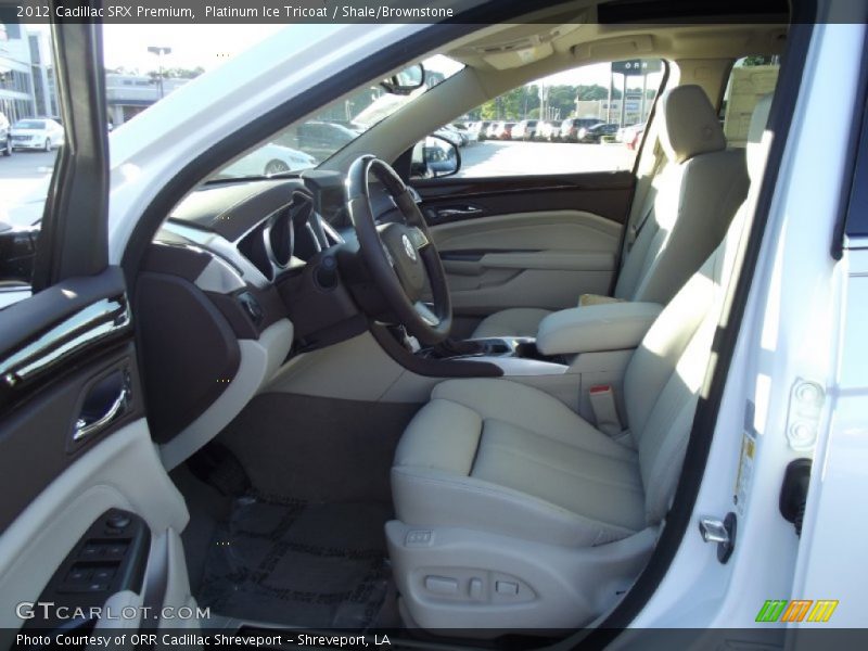 Platinum Ice Tricoat / Shale/Brownstone 2012 Cadillac SRX Premium