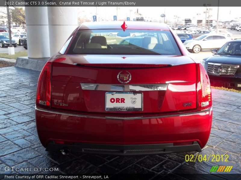 Crystal Red Tintcoat / Light Titanium/Ebony 2012 Cadillac CTS 3.0 Sedan