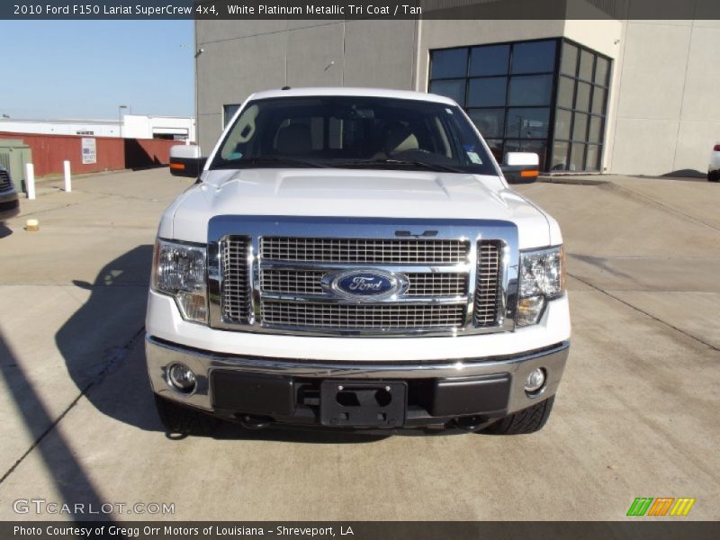 White Platinum Metallic Tri Coat / Tan 2010 Ford F150 Lariat SuperCrew 4x4