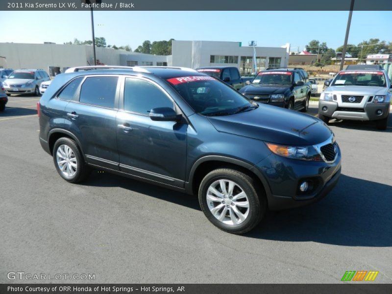 Pacific Blue / Black 2011 Kia Sorento LX V6