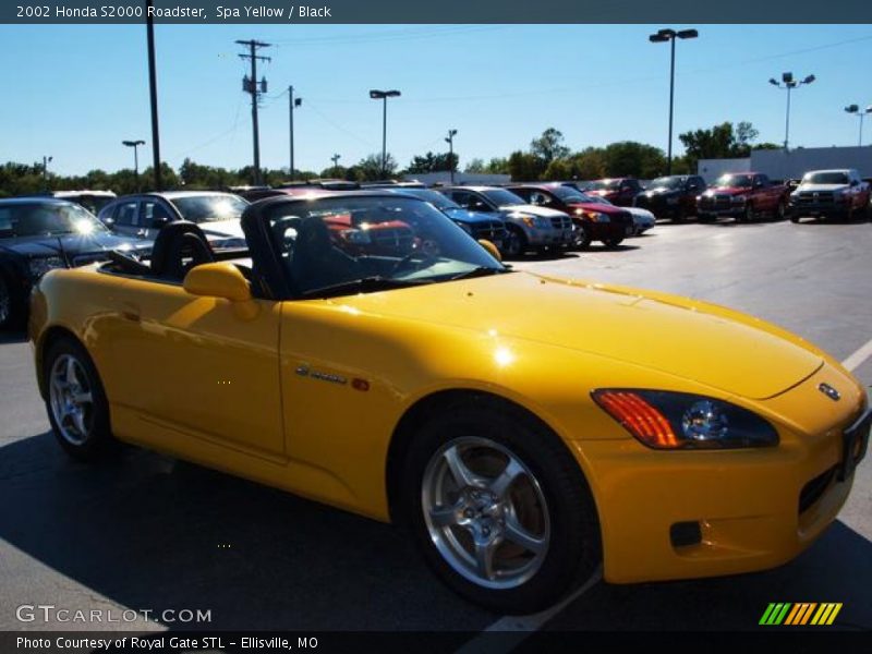 Spa Yellow / Black 2002 Honda S2000 Roadster