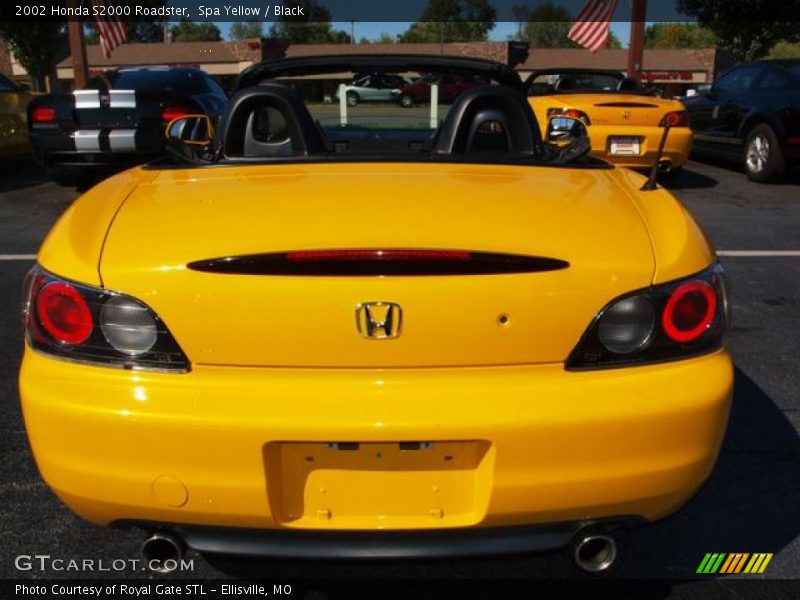 Spa Yellow / Black 2002 Honda S2000 Roadster