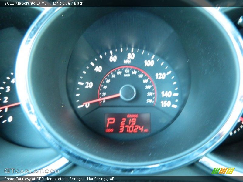 Pacific Blue / Black 2011 Kia Sorento LX V6