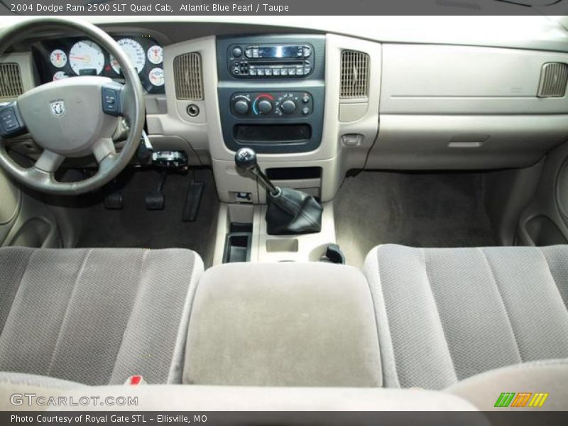 Atlantic Blue Pearl / Taupe 2004 Dodge Ram 2500 SLT Quad Cab
