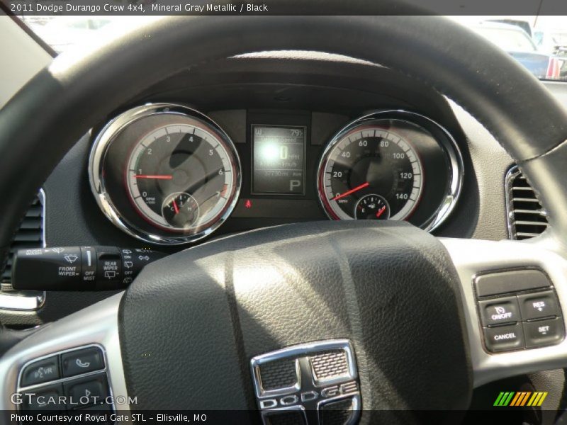 Mineral Gray Metallic / Black 2011 Dodge Durango Crew 4x4