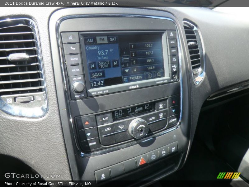 Mineral Gray Metallic / Black 2011 Dodge Durango Crew 4x4