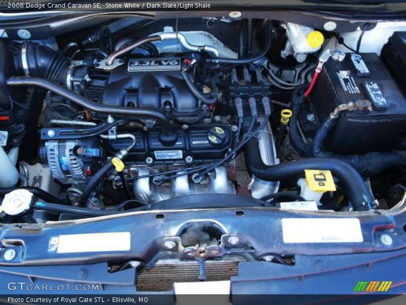 Stone White / Dark Slate/Light Shale 2008 Dodge Grand Caravan SE