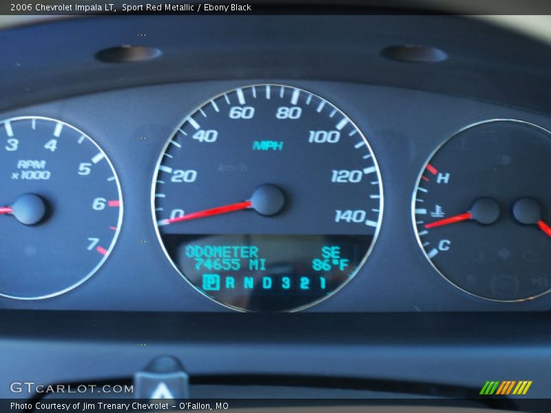 Sport Red Metallic / Ebony Black 2006 Chevrolet Impala LT
