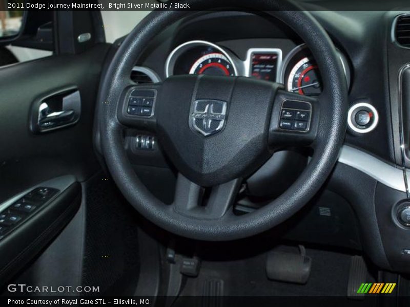 Bright Silver Metallic / Black 2011 Dodge Journey Mainstreet