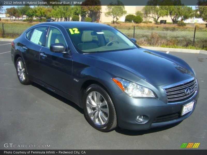 Harbour Blue / Wheat 2012 Infiniti M Hybrid Sedan