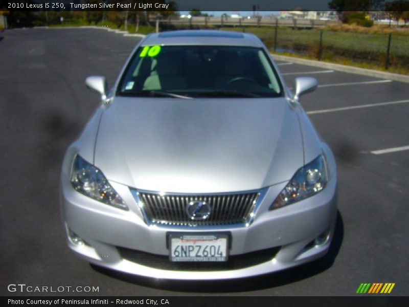 Tungsten Silver Pearl / Light Gray 2010 Lexus IS 250
