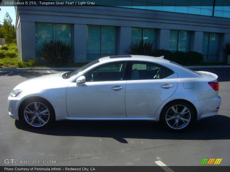 Tungsten Silver Pearl / Light Gray 2010 Lexus IS 250