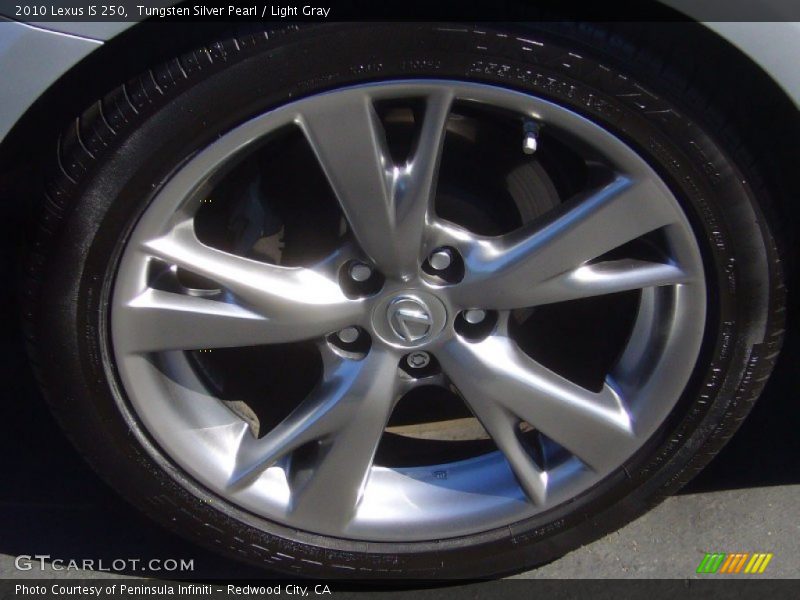 Tungsten Silver Pearl / Light Gray 2010 Lexus IS 250