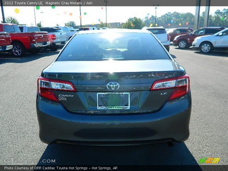 Magnetic Gray Metallic / Ash 2012 Toyota Camry LE