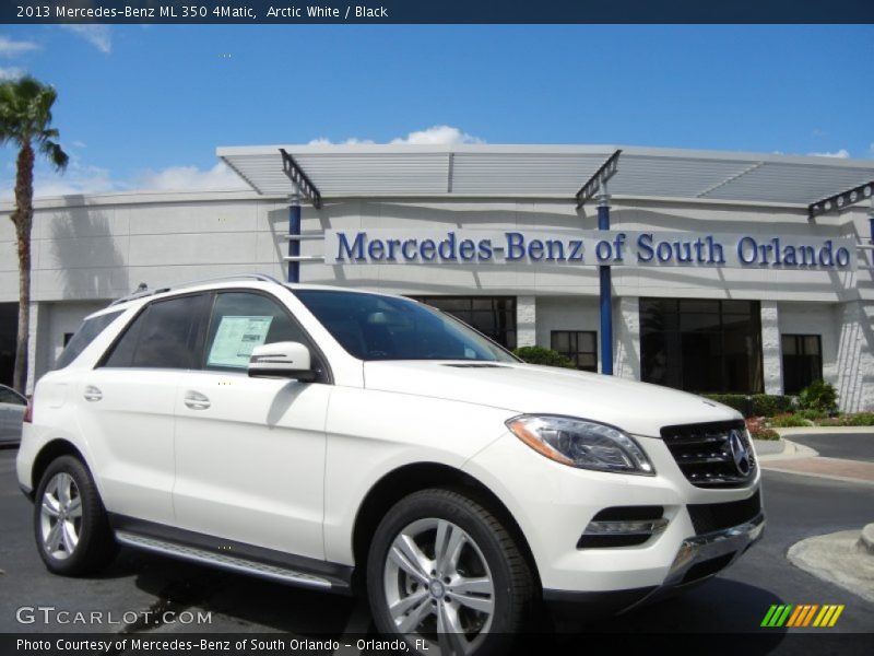 Arctic White / Black 2013 Mercedes-Benz ML 350 4Matic