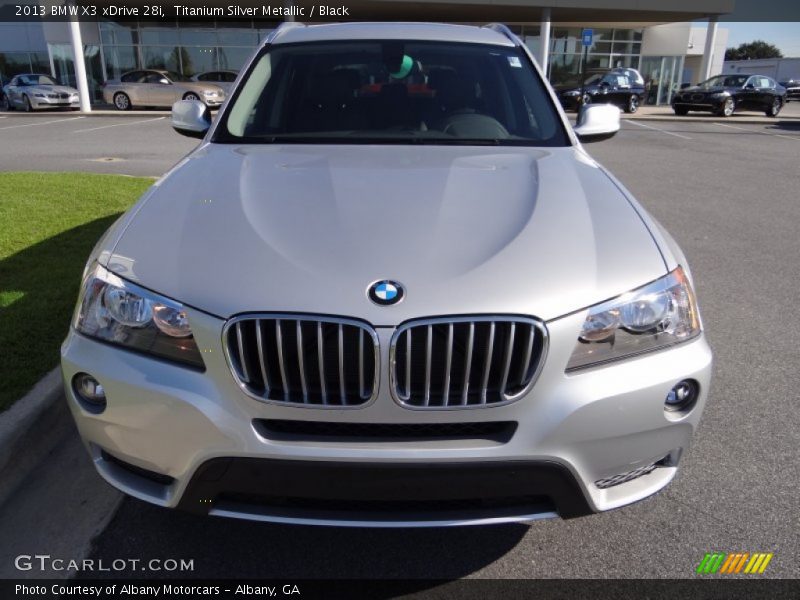 Titanium Silver Metallic / Black 2013 BMW X3 xDrive 28i