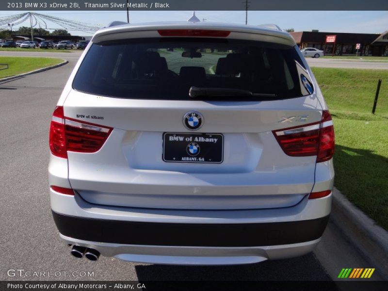 Titanium Silver Metallic / Black 2013 BMW X3 xDrive 28i
